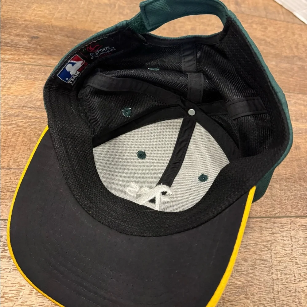 Youth Oakland Athletics A's OC Sports Team MLB Adjustable Hat Cap Green Yellow